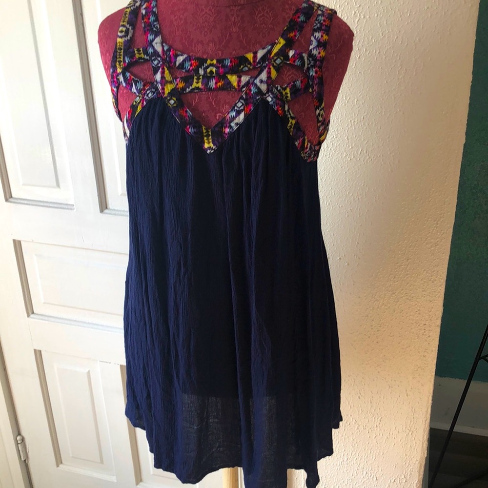 Altar’d state navy blue sundress with cut out top